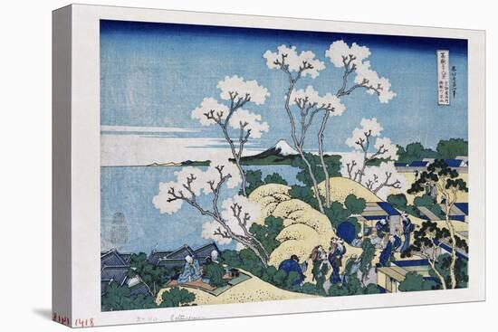 Fuji from Gotenyama at Shinagawa on the Tokaido'-Katsushika Hokusai-Stretched Canvas