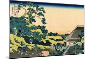 Fuji from Mishima pass, Edo, c.1830-Katsushika Hokusai-Mounted Giclee Print