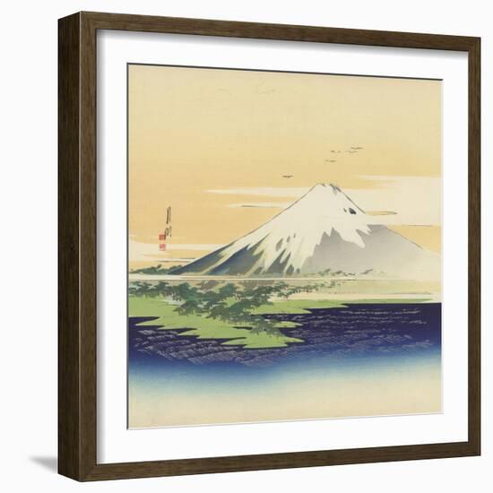 Fuji From the Beach at Mio, 1900-10-Ogata Gekko-Framed Giclee Print