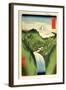 Fuji from the Mountains of Isu, No.22 from the Series '36 Views of Mt.Fuji' ('Fuji Saryu Rokkei')-Ando Hiroshige-Framed Giclee Print