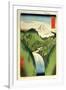 Fuji from the Mountains of Isu, No.22 from the Series '36 Views of Mt.Fuji' ('Fuji Saryu Rokkei')-Ando Hiroshige-Framed Giclee Print