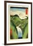 Fuji from the Mountains of Isu, No.22 from the Series '36 Views of Mt.Fuji' ('Fuji Saryu Rokkei')-Ando Hiroshige-Framed Giclee Print