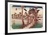 Fuji from Yoshiwara from 53 Stations of the Tokaido, c.1833-Ando Hiroshige-Framed Giclee Print