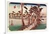 Fuji from Yoshiwara from 53 Stations of the Tokaido, c.1833-Ando Hiroshige-Framed Giclee Print