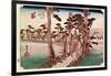 Fuji from Yoshiwara from 53 Stations of the Tokaido, c.1833-Ando Hiroshige-Framed Giclee Print