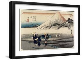 Fuji in the Morning, Hara, C. 1833-Utagawa Hiroshige-Framed Giclee Print