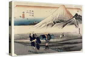 Fuji in the Morning, Hara, C. 1833-Utagawa Hiroshige-Stretched Canvas