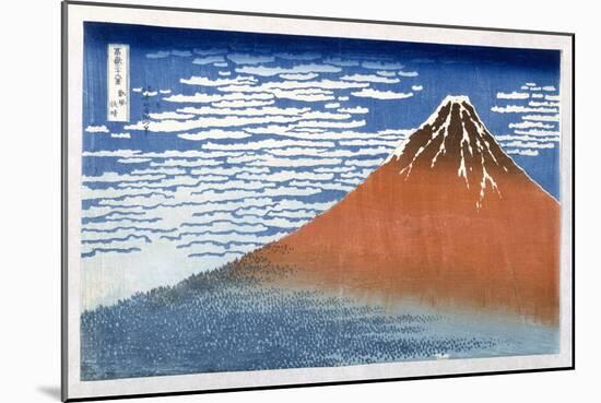 Fuji, Mountains in Clear Weather, 1831, from the Series '36 Views of Mt. Fuji' Hokusai, Katsushika-Katsushika Hokusai-Mounted Giclee Print