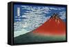 Fuji, Mountains in Clear Weather, from '36 Views of Mount Fuji', Pub. 1831 (Hand Coloured Wood Bloc-Katsushika Hokusai-Framed Stretched Canvas