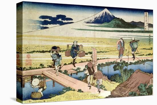 'Fuji Seen from Nakahara', from the Series '36 Views of Mt.Fuji' ('Fugaku Sanjurokkei'), Pub. by…-Katsushika Hokusai-Stretched Canvas