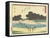 Fujieda, 1837-1844-Utagawa Hiroshige-Framed Stretched Canvas