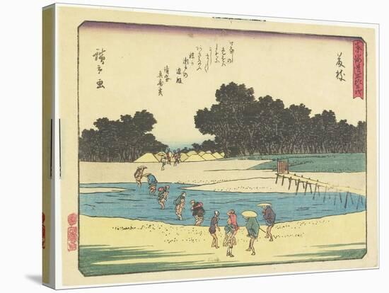 Fujieda, 1837-1844-Utagawa Hiroshige-Stretched Canvas