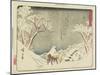 Fujikawa, 1837-1844-Utagawa Hiroshige-Mounted Giclee Print