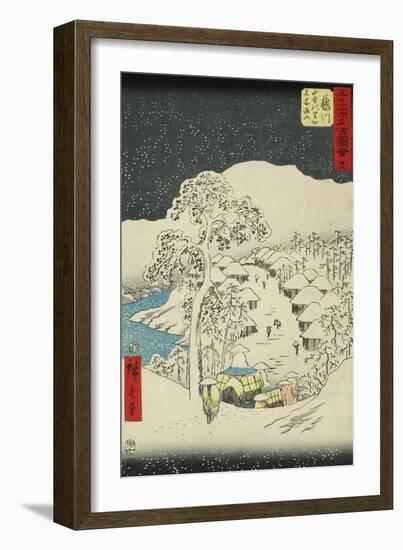 Fujikawa, from the Fifty-Three Station of the Tokaido Road-Ando Hiroshige-Framed Art Print