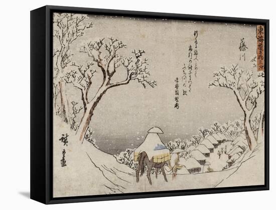 Fujikawa-Ando Hiroshige-Framed Stretched Canvas