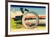 Fujimi Fuji View Field in the Owari Province, c.1830-Katsushika Hokusai-Framed Giclee Print