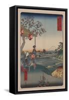 Fujimi Teahouse at Zoshigaya (Zoushigaya Fujimi Chaya)-Ando Hiroshige-Framed Stretched Canvas