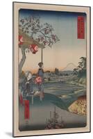 Fujimi Teahouse at Zoshigaya (Zoushigaya Fujimi Chaya)-Ando Hiroshige-Mounted Art Print