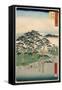 Fujisawa From the Series 53 Stations of the Tokaido, 1855-Ando or Utagawa Hiroshige-Framed Stretched Canvas