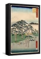 Fujisawa From the Series 53 Stations of the Tokaido, 1855-Ando or Utagawa Hiroshige-Framed Stretched Canvas