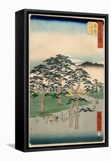 Fujisawa From the Series 53 Stations of the Tokaido, 1855-Ando or Utagawa Hiroshige-Framed Stretched Canvas