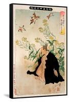 Fujiwara No Sanekata's Obsession with the Sparrows, Thirty-Six Transformations-Yoshitoshi Tsukioka-Framed Stretched Canvas