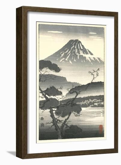 Fujiyama and Trees-null-Framed Art Print