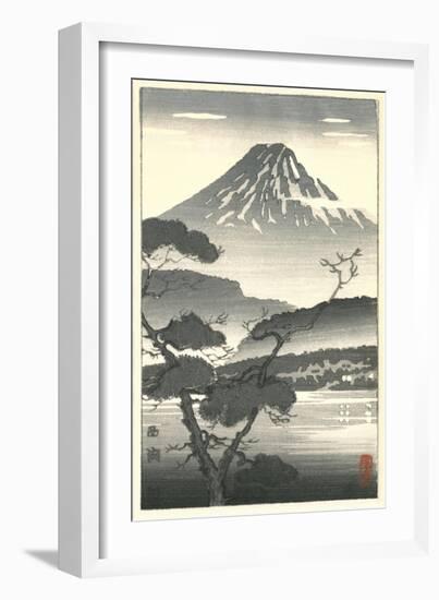 Fujiyama and Trees-null-Framed Art Print