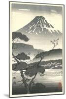 Fujiyama and Trees-null-Mounted Art Print