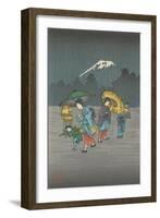 Fujiyama in the Rain-null-Framed Art Print