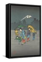 Fujiyama in the Rain-null-Framed Stretched Canvas