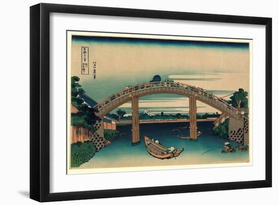 Fukagawa Mannenbashi Shita-null-Framed Giclee Print