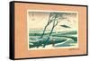 Fukeiga-Katsushika Hokusai-Framed Stretched Canvas