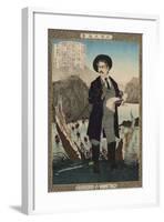 Fukuchi Gen'Ichiro, from the Series 'Instructive Models of Lofty Ambitions'-Kobayashi Kiyochika-Framed Giclee Print