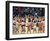 Fukuoka Sumo Competition, Entering the Ring Ceremony, Kyushu Basho, Fukuoka City, Kyushu, Japan-Christian Kober-Framed Photographic Print