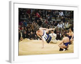 Fukuoka Sumo Competition, Entering the Ring Ceremony, Kyushu Basho, Fukuoka City, Kyushu, Japan-Christian Kober-Framed Photographic Print