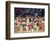 Fukuoka Sumo Competition, Entering the Ring Ceremony, Kyushu Basho, Fukuoka City, Kyushu, Japan-Christian Kober-Framed Photographic Print