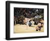 Fukuoka Sumo Competition, Entering the Ring Ceremony, Kyushu Basho, Fukuoka City, Kyushu, Japan-Christian Kober-Framed Photographic Print