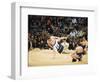 Fukuoka Sumo Competition, Entering the Ring Ceremony, Kyushu Basho, Fukuoka City, Kyushu, Japan-Christian Kober-Framed Photographic Print