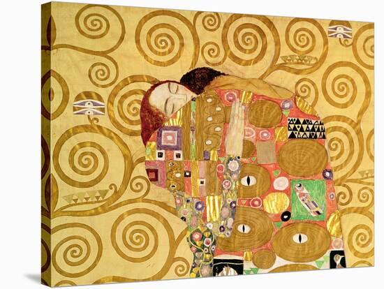 Fulfillment, Stoclet Frieze, c.1909 (detail)-Gustav Klimt-Stretched Canvas