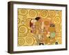 Fulfillment, Stoclet Frieze, c.1909 (detail)-Gustav Klimt-Framed Giclee Print