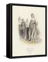 Full Dress Costume of the Reign of Charles V of France-null-Framed Stretched Canvas