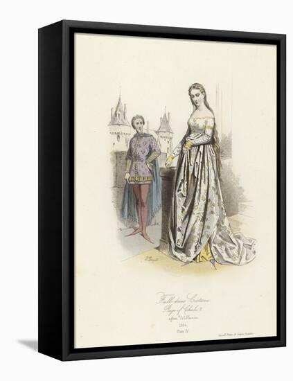 Full Dress Costume of the Reign of Charles V of France-null-Framed Stretched Canvas