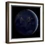 Full Earth at Night Showing City Lights of Asia And Australia-Stocktrek Images-Framed Photographic Print