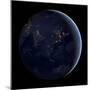 Full Earth at Night Showing City Lights of Asia And Australia-Stocktrek Images-Mounted Photographic Print