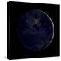 Full Earth at Night Showing City Lights of the Americas-Stocktrek Images-Stretched Canvas