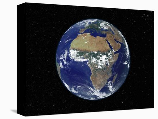 Full Earth Showing Africa, Europe During Day, 2001-08-07-Stocktrek Images-Stretched Canvas