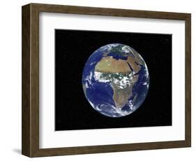 Full Earth Showing Africa, Europe During Day, 2001-08-07-Stocktrek Images-Framed Photographic Print