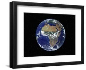 Full Earth Showing Africa, Europe During Day, 2001-08-07-Stocktrek Images-Framed Photographic Print