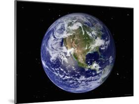 Full Earth Showing North America (With Stars)-Stocktrek Images-Mounted Premium Photographic Print